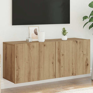 Comodă TV de perete, Stejar artizanal, 100x30x41 cm
