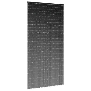 Perdele ușă cu insecte gri închis 100x200 cm bambus