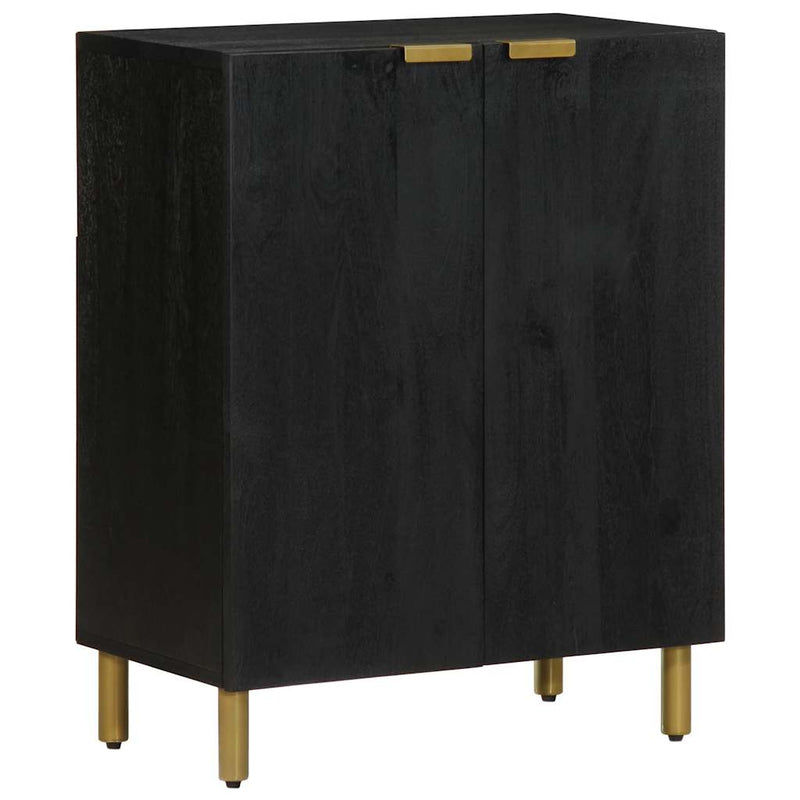 Dulap, negru, 60x33x75 cm, lemn prelucrat