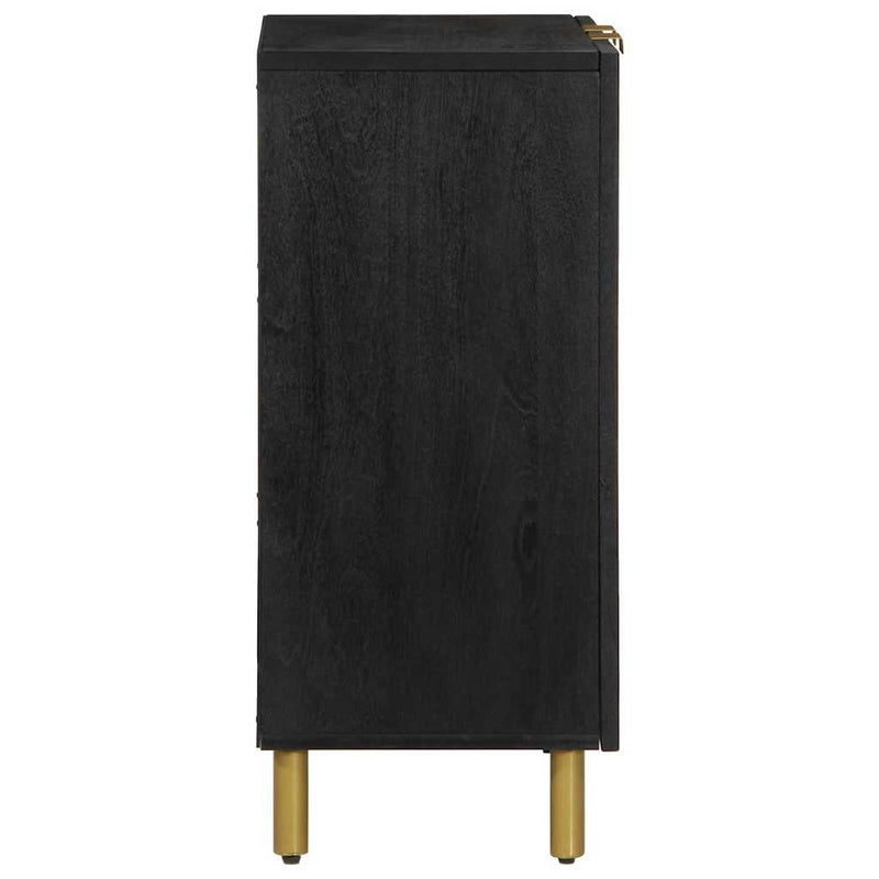 Dulap, negru, 60x33x75 cm, lemn prelucrat