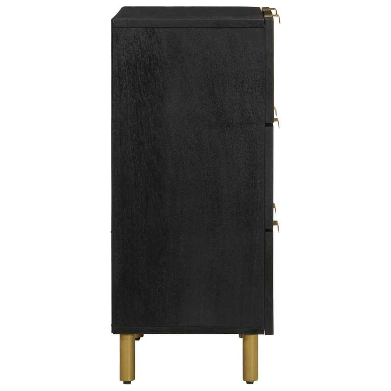 Dulap, negru, 60x33x75 cm, lemn prelucrat