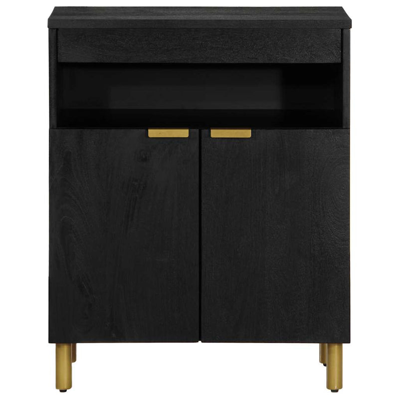 Dulap, negru, 60x33x75 cm, lemn prelucrat