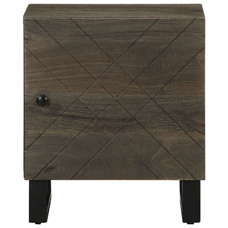 Noptiere, 2 buc., negru, 40x33x46 cm, lemn masiv de mango