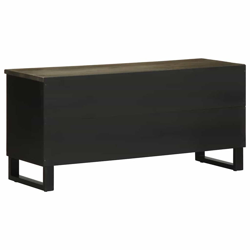 Comodă TV, negru, 100x33x46 cm, lemn masiv de mango