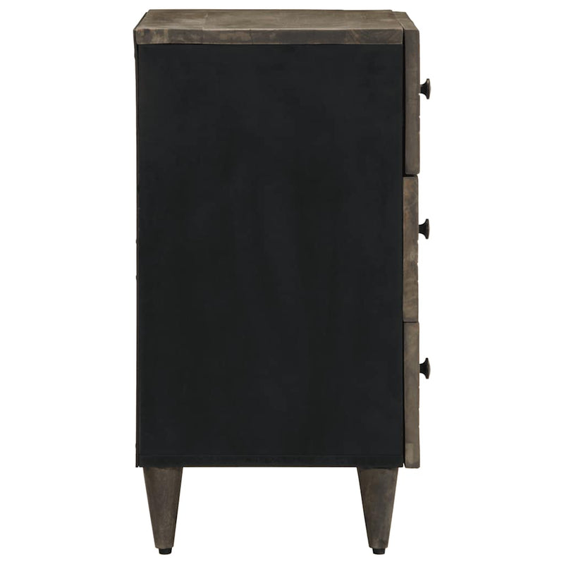 Noptiera gri deschis 50x33x60 cm lemn masiv de mango