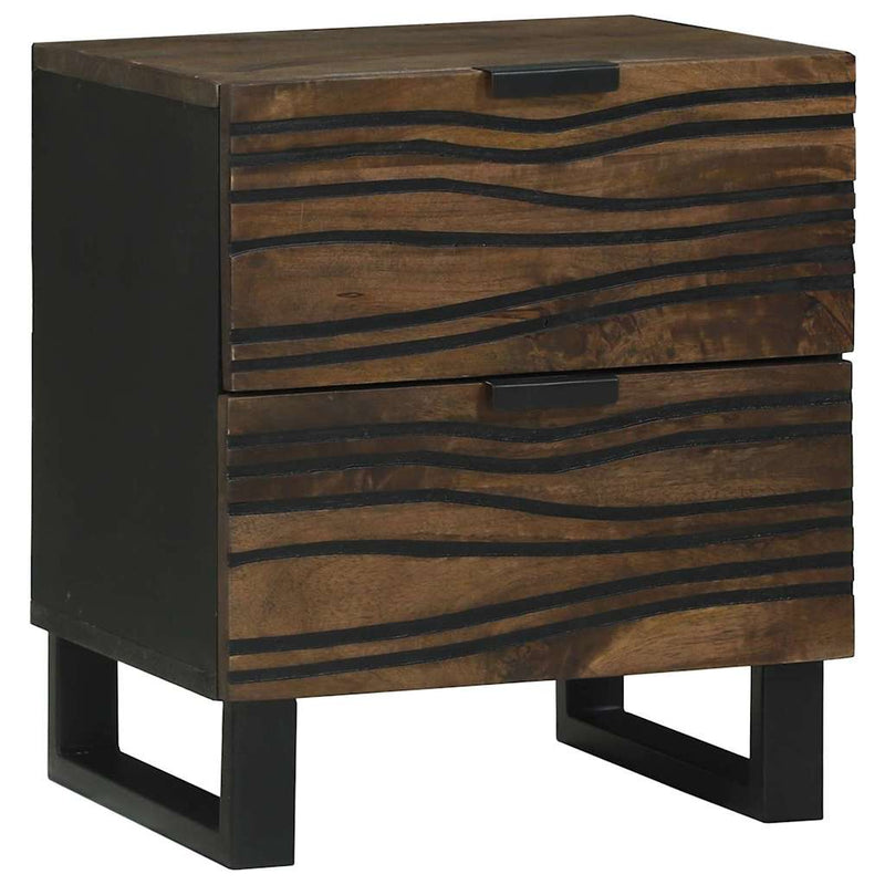 Dulap de noapte 2 buc. castan 40 x 33 x 46 cm Lemn prelucrat