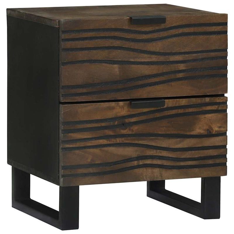 Dulap de noapte 2 buc. castan 40 x 33 x 46 cm Lemn prelucrat