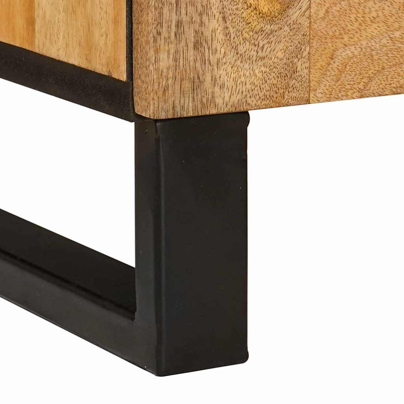 Dulap de noapte natural 50 x 33 x 60 cm Lemn de mango solid
