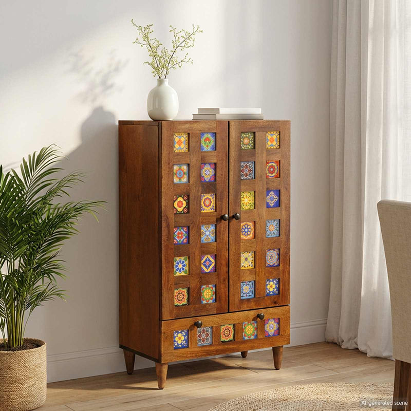 Bufet castan 60 x 33,5 x 100 cm Lemn de mango solid