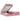 Cadru de pat otoman cu saltele Roz 180x200cm catifea