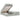 Cadru de pat otoman cu saltele Gri deschis 200x200cm catifea