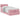 Cadru de pat otoman cu saltea roz 100x200cm catifea