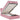 Cadru de pat otoman cu saltea, catifea roz 90x200cm