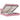 Cadru de pat otoman cu saltea roz 200x200 cm catifea