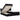 Cadru de pat otoman cu saltele, material negru 160x200cm
