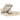 Cadru de pat otoman cu saltele crem 200x200cm stofa