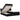 Cadru de pat otoman cu saltele, material negru 160x200cm