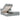 Cadru de pat otoman cu saltele Gri deschis 160x200cm Material