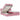 Cadru de pat otoman cu saltele Roz 160x200cm catifea