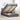 Pat otoman cu saltea și LED-uri, gri închis, 120x190 cm, textil