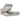 Cadru de pat otoman cu saltele Gri deschis 160x200cm catifea