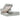 Cadru de pat otoman cu saltele Gri deschis 160x200cm catifea