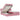 Cadru de pat otoman cu saltele Roz 160x200cm catifea