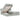 Cadru de pat otoman cu saltele Gri deschis 180x200cm catifea