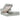 Cadru de pat otoman cu saltele Gri deschis 200x200cm catifea