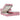 Cadru de pat otoman cu saltele Roz 160x200cm catifea
