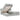 Cadru de pat otoman cu saltele Gri deschis 180x200cm catifea