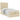 Pat otoman cu saltea crem 90x200 cm stofa