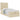 Pat otoman cu saltea crem 90x200 cm stofa