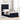 Pat otoman cu saltea negru 100x200 cm stofa