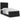 Pat otoman cu saltea negru 100x200 cm stofa