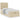 Pat otoman cu saltea crem 100x200 cm stofa