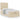 Pat otoman cu saltea crem 90x200 cm stofa