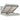 Cadru de pat otoman cu saltele Gri deschis 200x200cm catifea