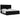 Cadru de pat otoman cu saltele, material negru 160x200cm
