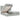Cadru de pat otoman cu saltele Gri deschis 200x200cm catifea