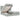Cadru de pat otoman cu saltele Gri deschis 200x200cm catifea