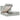 Cadru de pat otoman cu saltele Gri deschis 200x200cm catifea