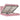 Cadru de pat otoman cu saltele Roz 180x200cm catifea
