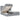 Cadru de pat otoman cu saltele Gri deschis 160x200cm Material