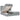 Cadru de pat otoman cu saltele Gri deschis 180x200cm Material