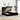 Cadru de pat otoman cu saltele, material negru 180x200cm