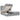 Cadru de pat otoman cu saltele Gri deschis 160x200cm Material