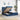 Cadru de pat otoman cu saltele, țesătură albastră 180x200cm