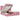 Cadru de pat otoman cu saltele Roz 200x200cm catifea