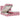Cadru de pat otoman cu saltele Roz 160x200cm catifea
